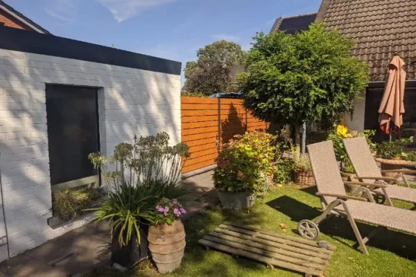 Aluminium Zaun in Holzoptik